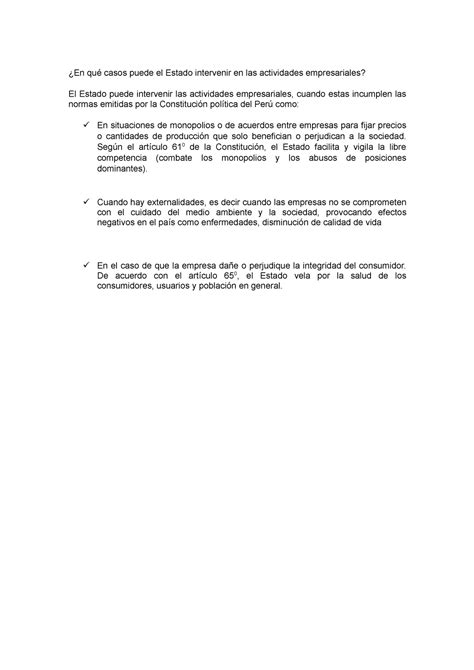 Casos En El Que El Estado Puede Intervenir En Las Actividades