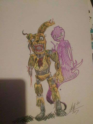 Springtrap Purple Guy Doodle Five Nights At Freddy S Amino