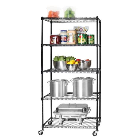 Seville Classics Steel Heavy Duty 5 Tier Utility Shelving Unit 36 In W X 18 In D X 72 In H