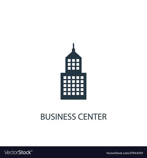 Business Center Icon Simple Element Royalty Free Vector