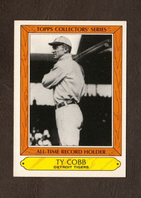 Topps Collectors Series Baseball Card Ty Cobb Detroit Tigers