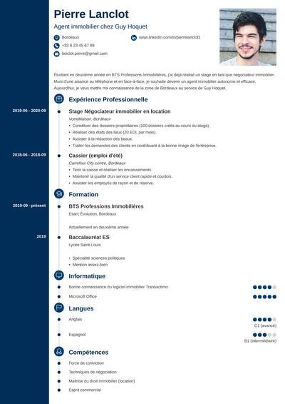 Exemple de CV d agent immobilier tous niveaux d expérience