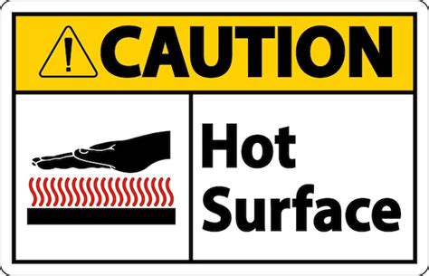 Premium Vector Caution Hot Surface Symbol Sign On White Background