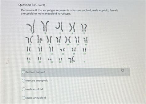 Solved Question 7 (1 point) Saved Determine if the karyotype | Chegg.com