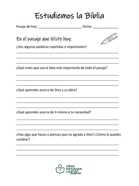 Hoja De Estudio Biblico Para Ninos Pdf