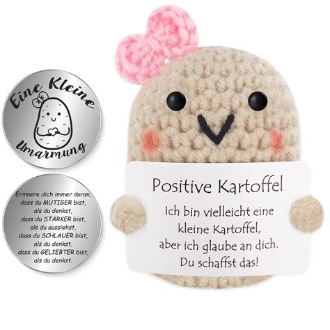 Amazon De Tixlux Pocket Hug Positive Kartoffel Kreative Strickwolle