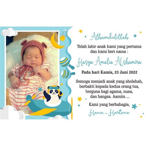 Jual Kartu Nama Bayi Lahir Kartu Ucapan Baby Born Baby Card