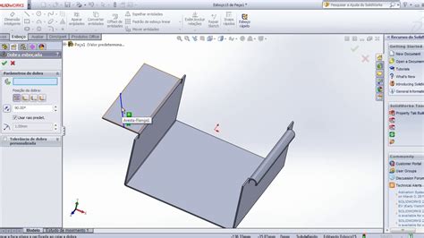 Comando Dobra Esboçada Chapas Metalicas Solidworks Project Treinamentos