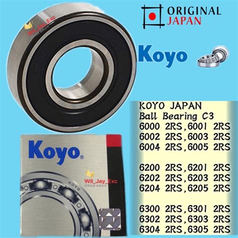 JTEKT KOYO BALL BEARING 2RS C3 6001 6002 6003 6004 6005 6200 6201 6202