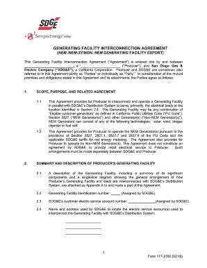 Fillable Online GENERATING FACILITY INTERCONNECTION AGREEMENT Fax Email