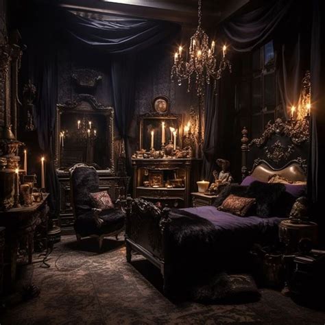 Purple Gothic Bedroom Dark Home Decor Victorian Interior Design