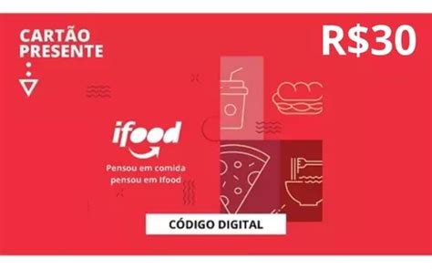 Cartão Presente Gift Card Ifood 30 Reais Entrega Imediata MercadoLivre