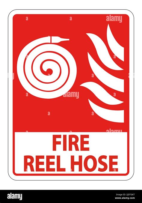 Fire Reel Hose Sign Isolate On White Background Vector Illustration Eps 10 Stock Vector Image