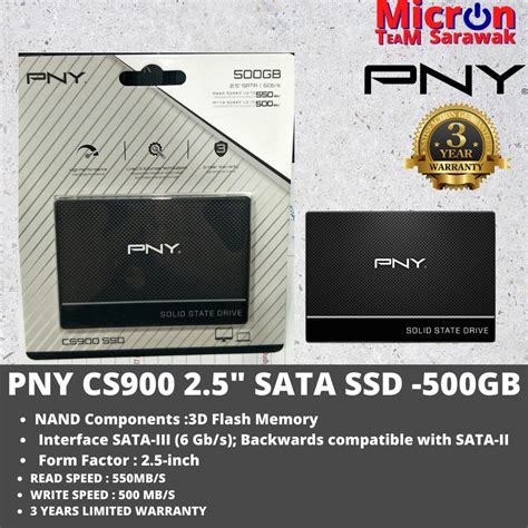 PNY CS900 500GB 2 5 SATA III SSD Shopee Malaysia