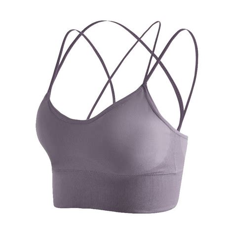 DENGDENG High Support Sports Bras For Women Criss Cross Back Wireless