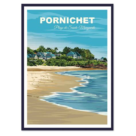 Pornichet Poster affiche image encadrée Cadr Aven