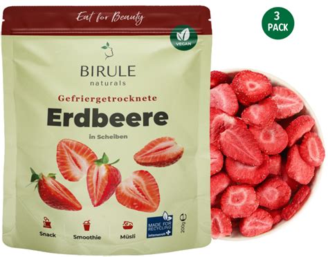 Fruchtchips Gefriergetrocknet Erdbeere Banane Birulenaturals