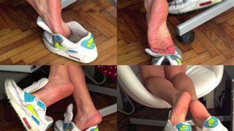 Shoeplay In Nike Air Sneakers Hd High Heels And Smelly Feet