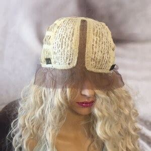 Blonde Wavy Lace Front Wig 25 Etsy