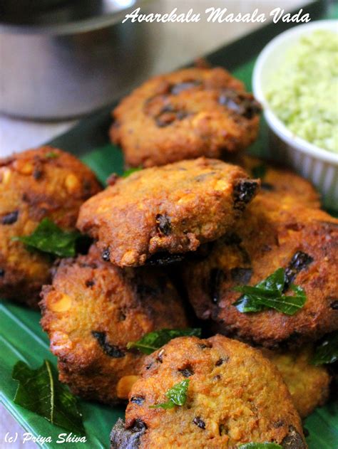 Avarekalu Masala Vada Priya Kitchenette