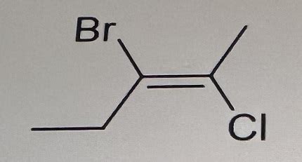 What Is The Name Of The Compound Shown Below A E 2 Chloro 2 Bromopent