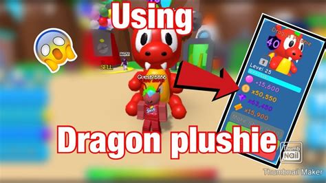 Roblox Bgs Using Dragon Plushie Roblox Bubble Gum Simulator With