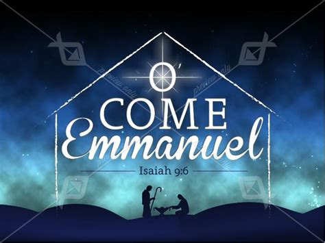 O Come Emmanuel Powerpoint Sermon Christmas Graphics Beautiful Night