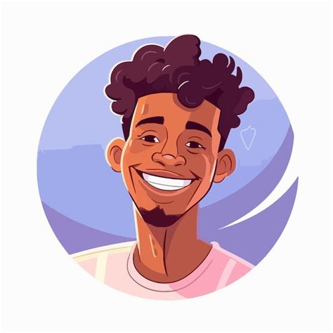 A Retrato E Avatar De Homem Riso E Alegria Sorriso E Calma Diversidade