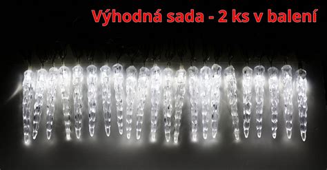 Světelné mini rampouchy 40 LED studená bílá sada 2 ks Marimex cz