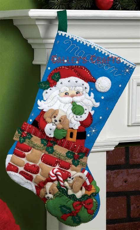 Santa S Secret Bucilla Felt Christmas Stocking Kit Fth