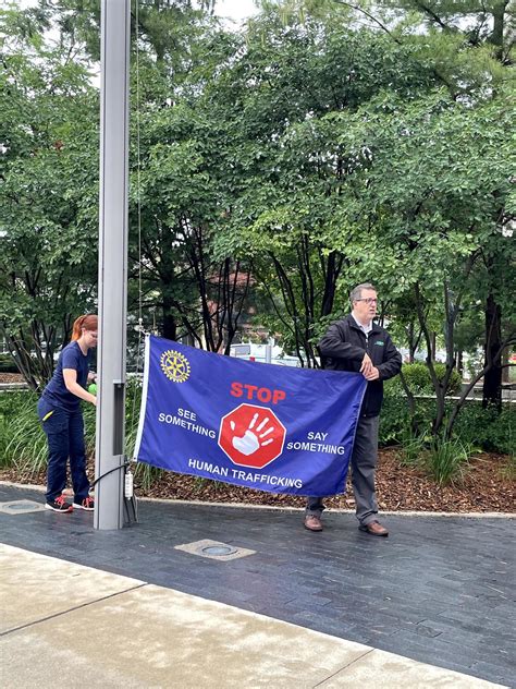 2023 Eradicating Human Trafficking Flag Raising Rotary Club Of Guelph