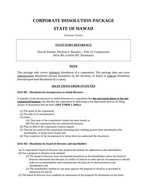 Hawaii Dissolution Complete With Ease AirSlate SignNow