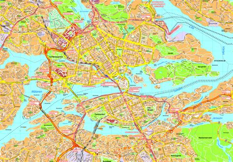 Stockholm Vector map. Eps Illustrator Map | Vector World Maps