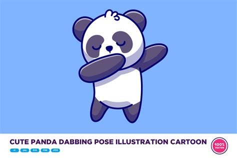 Cute Panda Dabbing Pose Illustration Graphic By Catalyststuff · Creative Fabrica