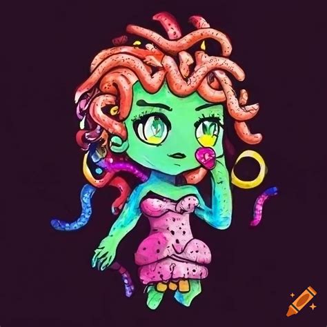 Medusa Chibi Crayon Style