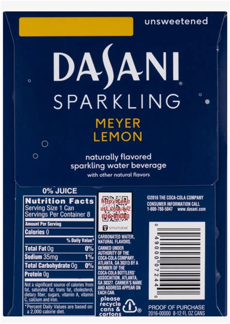 Dasani Water Nutrition Label Buy Dasani Purified Water Enhanced With