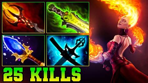 25 KIlls Lina Dota 2 Lina Lina Dota 2 Carry Mid Lane Build Pro