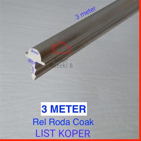 Jual List Koper Pasangan Roda Coak Rel Sliding Pintu Lemari Geser Lis