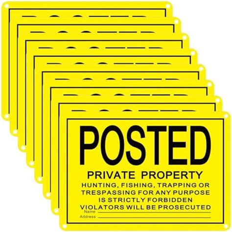 Amazon Tandefio 8 Pcs No Trespassing Signs Private Property