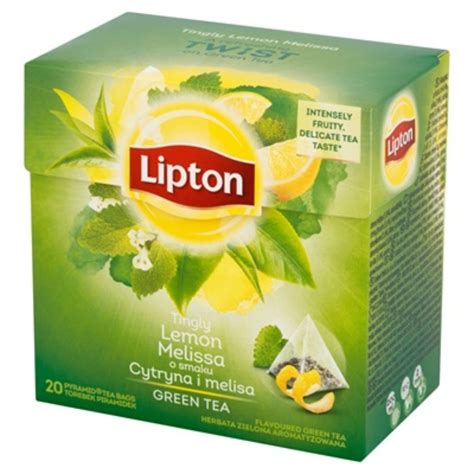 Herbata Lipton zielona z miętą piramidki sklep kawa w biurze i domu