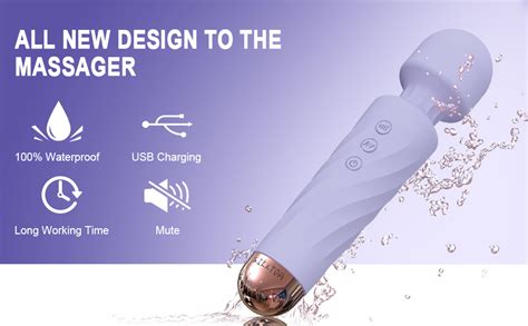 Sikxtoa Mini Personal Wand Massager With 8 Speeds 20 Patterns Rechargeable Handheld Powerful