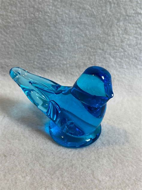 Vintage Bluebird Of Happiness Glass Figurine Bcd632 Etsy