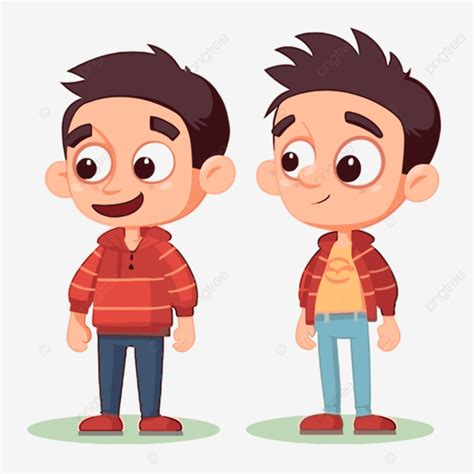 Amigo Clipart Dois Personagens De Desenho Animado De Menino De Desenho