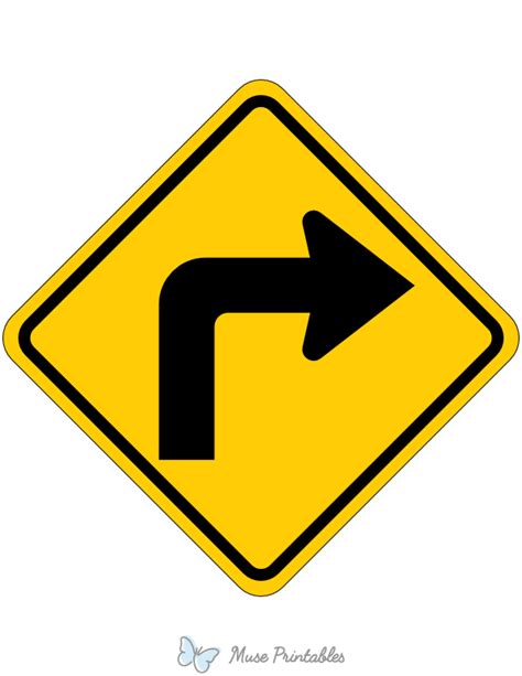 Printable Right Turn Sign