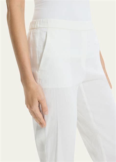 Theory Treeca Cropped Slim Pull On Pants Bergdorf Goodman