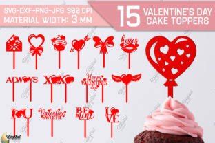 Valentine S Day Svg Cake Topper Bundle Graphic By Digital Idea