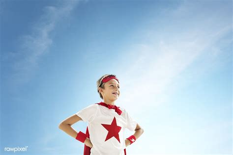 A boy playing superhero | premium image by rawpixel.com | Boys playing, Superhero kids, Superhero