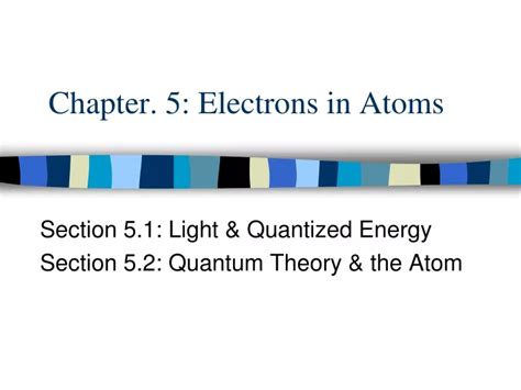 Ppt Chapter 5 Electrons In Atoms Powerpoint Presentation Free