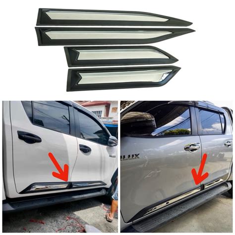 Toyota Hilux Revo Conquest Body Moulding Black With Chrome