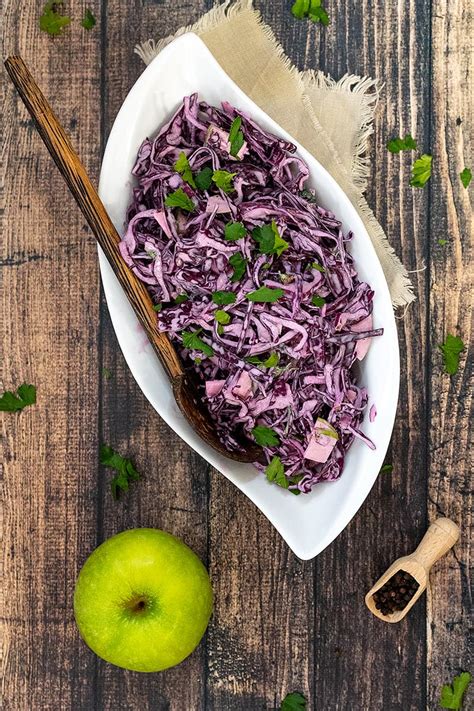 Rode Koolsalade Met Appel Heerlijk Knapperig Bijgerecht Ohmydish